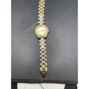 Vintage Valletta Women's Watch FMDCT562A Gold Tone Rhinestone Bezel 30MM